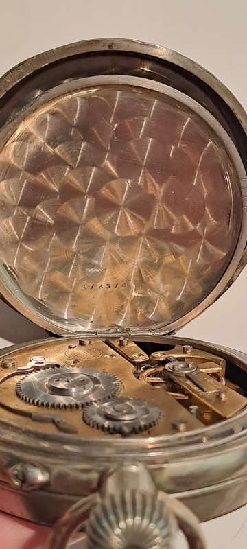 over sized Systeme Roskopf pocket watch complete