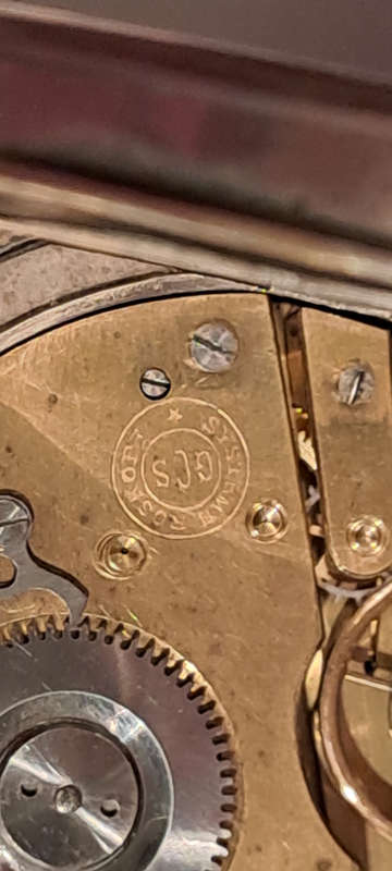over sized Systeme Roskopf pocket watch complete