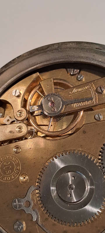 over sized Systeme Roskopf pocket watch complete