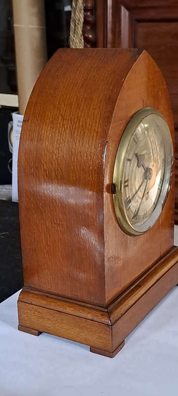 English Tame Side Single Fusee Beehive Tombstone Bracket Mantel Clock