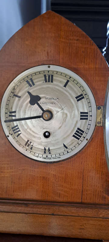 English Tame Side Single Fusee Beehive Tombstone Bracket Mantel Clock