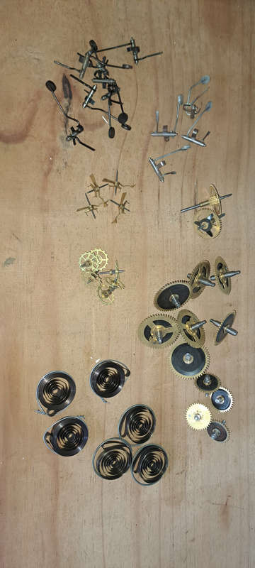 Lot One various new vintage clock parts as per pictures