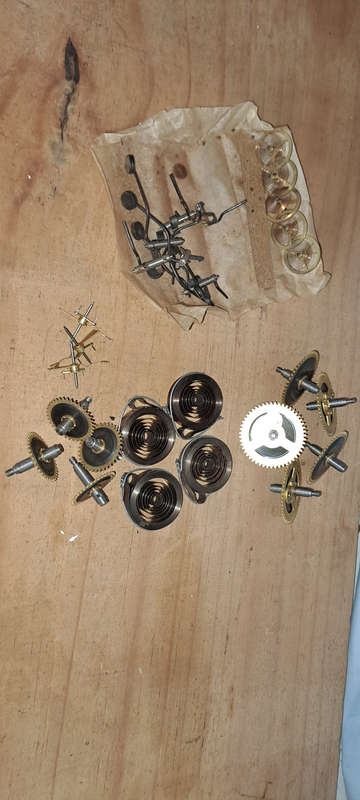Lot 2 various new vintage clock parts as per pictures