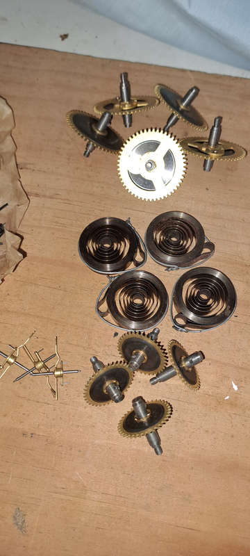 Lot 2 various new vintage clock parts as per pictures