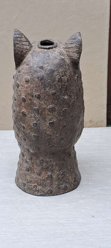 late 19th c Benin Bronze leopard head