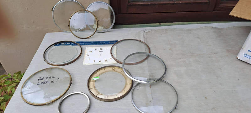Quick weekend auction Lot 2 various clock  bezels and glasses