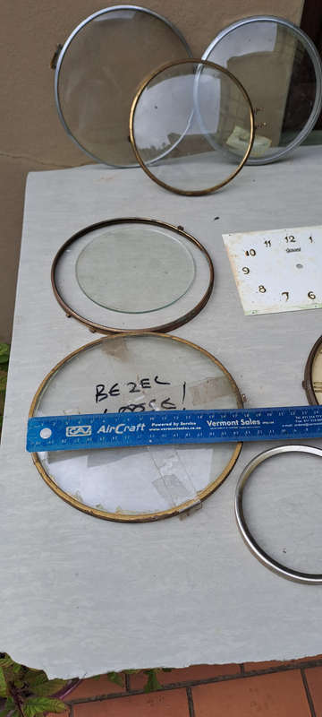 Quick weekend auction Lot 2 various clock  bezels and glasses