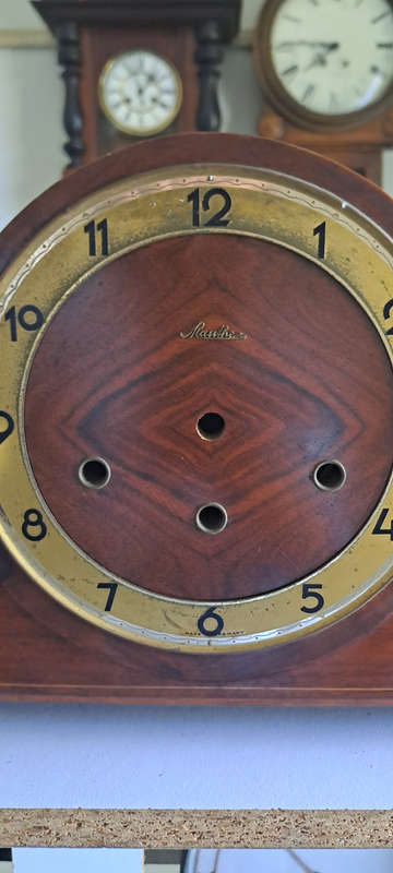 Lovely Mauthe long mantle clock housing with 4 gong rods