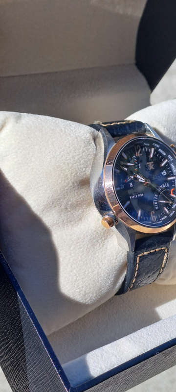 GERMAN TIMEX TECHNOLUXURY TX 500 SERIES WORLD TIME  MEN'S WATCH