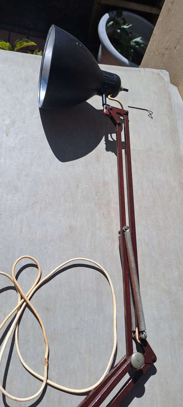 LUXO ANGLEPOISE swivel and spring vintage lamp 110cm long