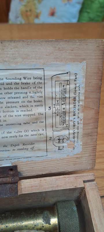Very Rare `Sigurdssons` depth recorder. Made in Denmark by Iver C Weilbach and Co Circa 1910