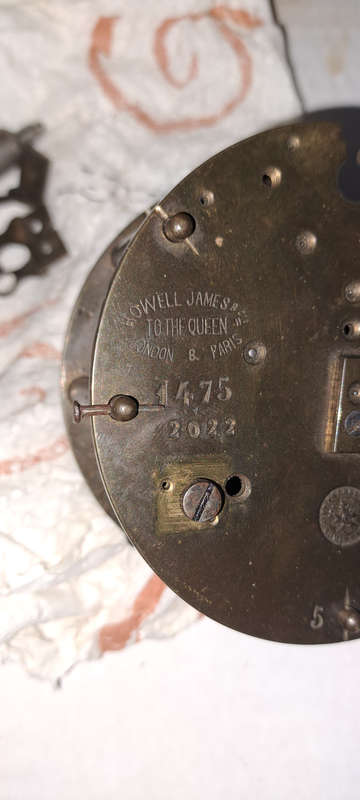 Howel James clock movement for spares
