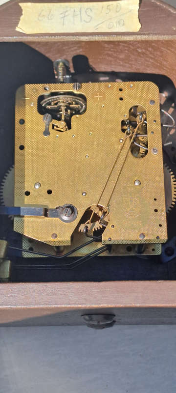 German clock with FHS 66 150 010 movement complete