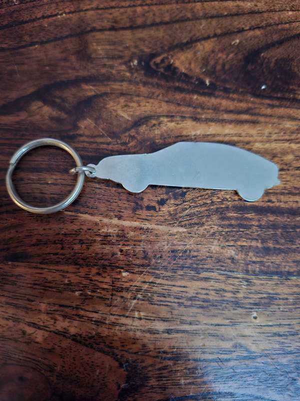 Vintage Yellow Citroen Stainlees Steel Keyring