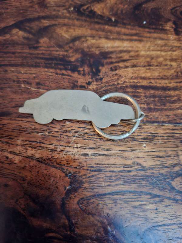 Vintage SAAB stainless steel keyring