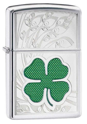 ZIPPO Clover High Polish Chrome Design
