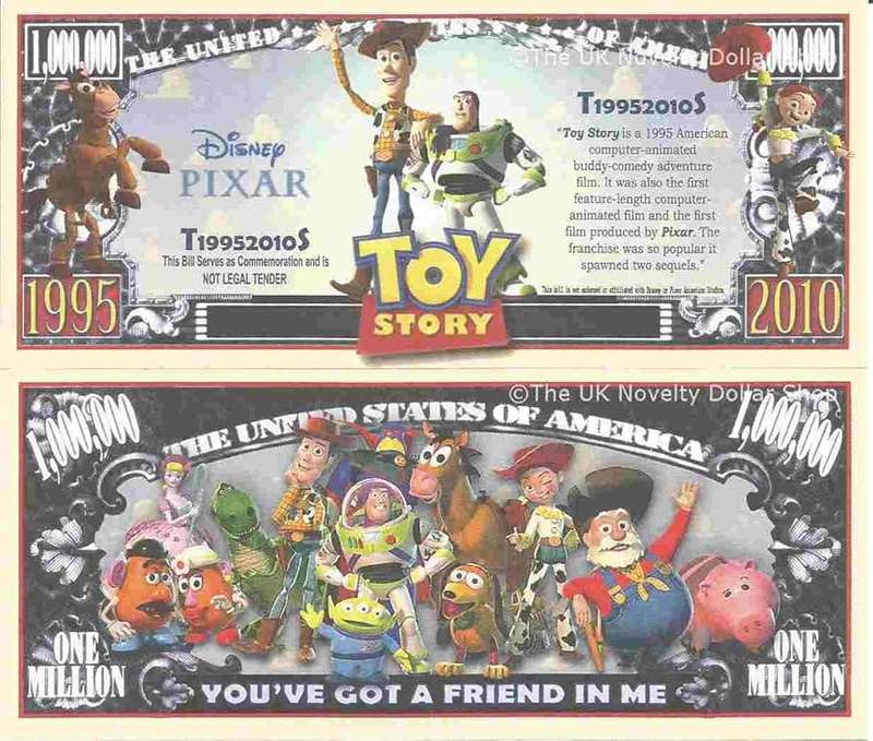 TOY STORY MILLION DOLLAR NOVELTY  BILL