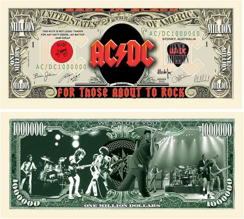 ACDC MILLION DOLLAR NOVELTY  BILL
