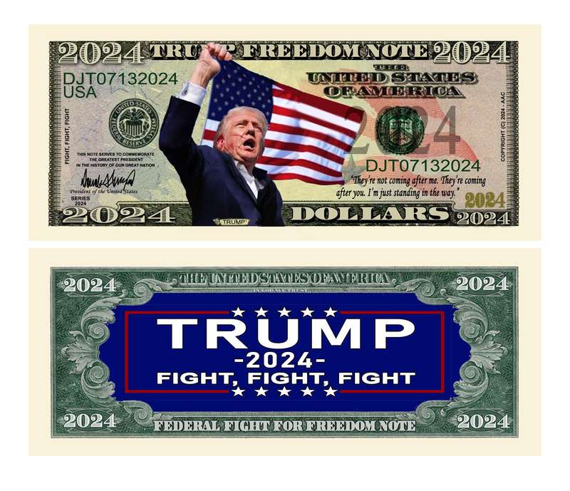 DONALD TRUMP FIGHT FIGHT FIGHT NOVELTY MILLION DOLLAR BILL