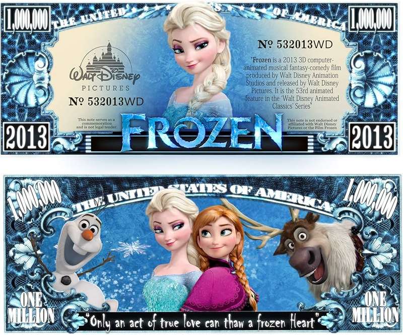 FROZEN MILLION DOLLAR NOVELTY  BILL