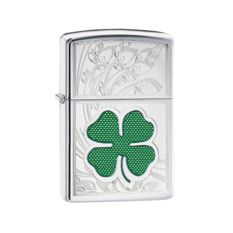 ZIPPO Clover High Polish Chrome Design