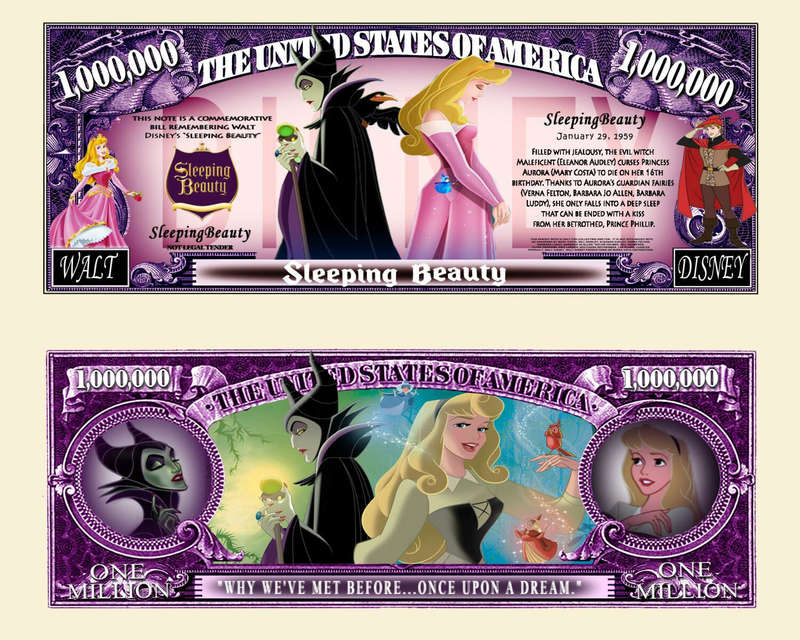 SLEEPING BEAUTY MILLION DOLLAR NOVELTY BILL