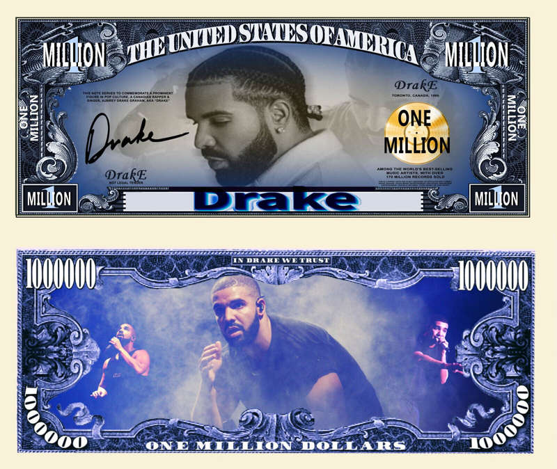 DRAKE MILLION DOLLAR NOVELTY BILL