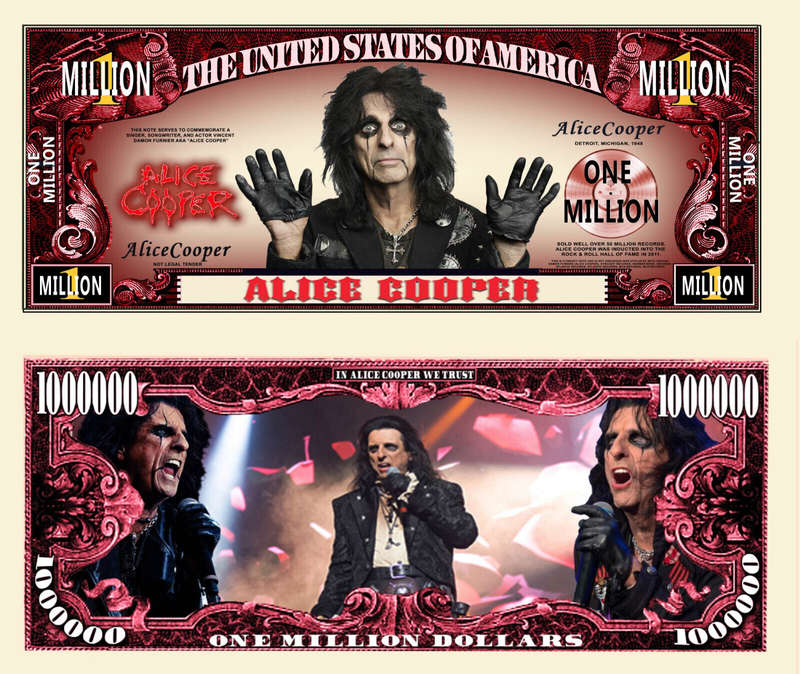 ALICE COOPER MILLION DOLLAR NOVELTY  BILL