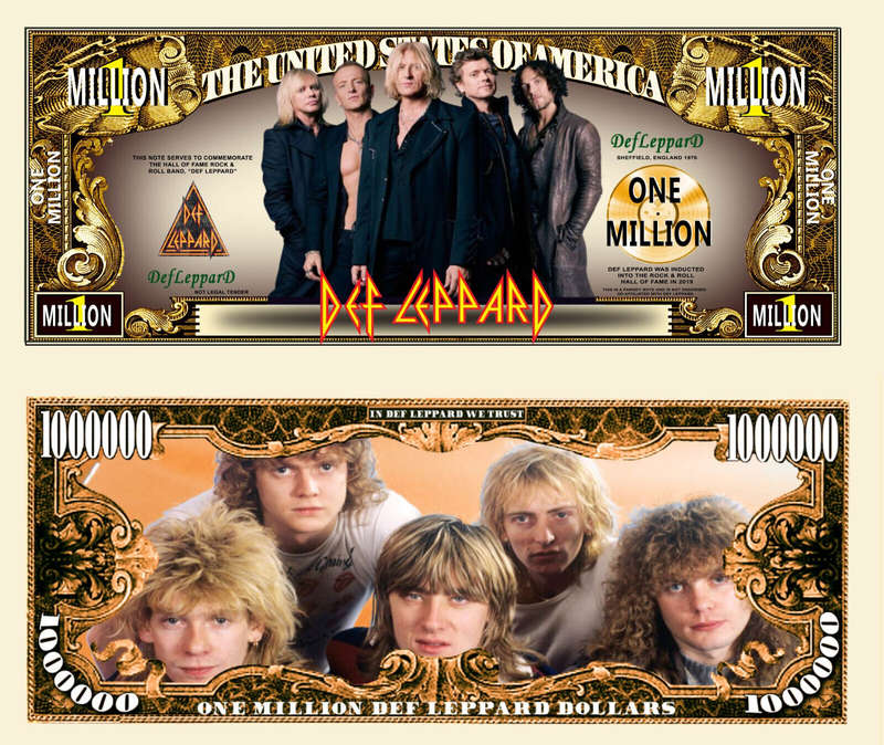 DEF  LEPPARD MILLION DOLLAR NOVELTY  BILL