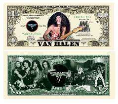VAN HALEN NOVELTY MILLION DOLLAR BILL