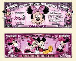 MINNIE MOUSE MILLION DOLLAR NOVELTY  BILL
