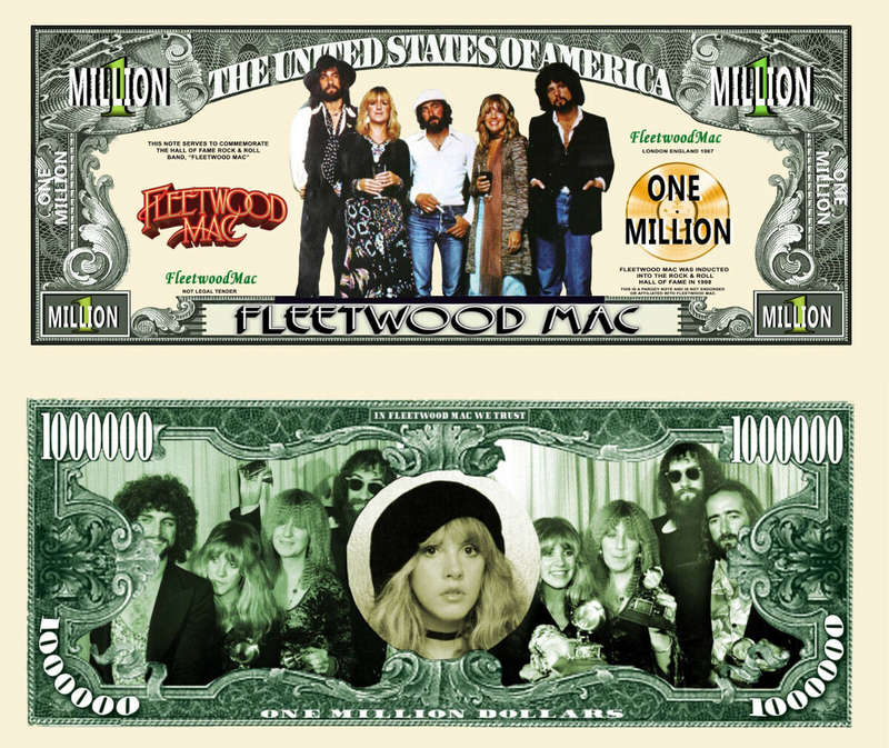 FLEETWOOD MAC  NOVELTY MILLION DOLLAR BILL