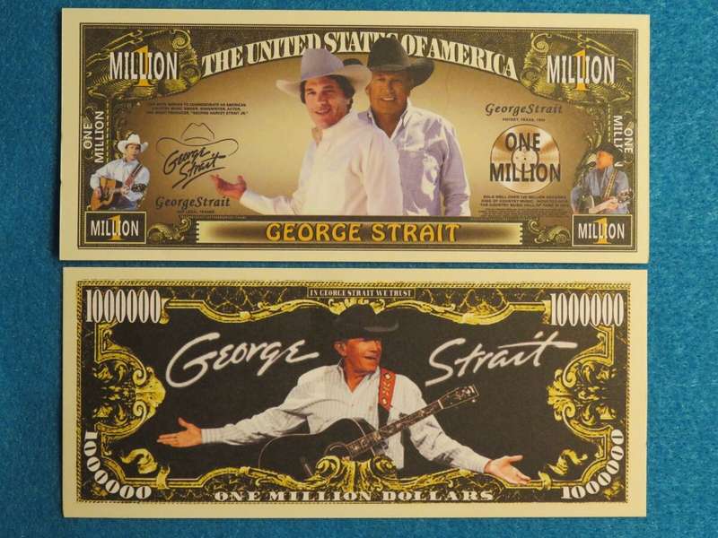 GEORGE STRAIT NOVELTY MILLION DOLLAR BILL