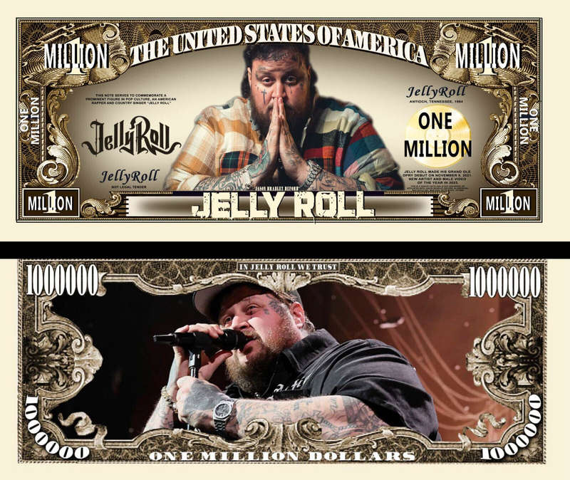 JELLY ROLL NOVELTY MILLION DOLLAR BILL
