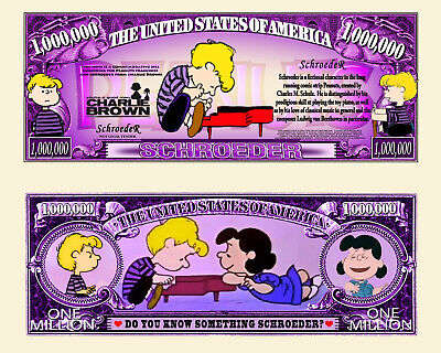 SHROEDER NOVELTY MILLION DOLLAR BILL ( CHARLIE BROWN )