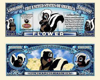 FLOWER NOVELTY MILLION DOLLAR BILL