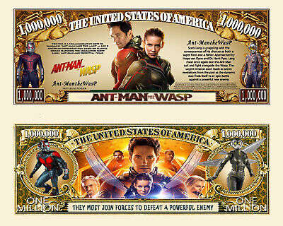 ANTMAN AND WASP NOVELTY MILLION DOLLAR BILL