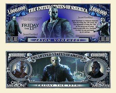 JASON VOORHEES NOVELTY MILLION DOLLAR BILL