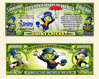 JUMINY CRICKET NOVELTY MILLION DOLLAR BILL