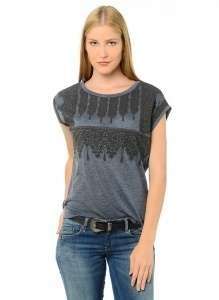 VERO MODA VMLUNA SS Black Iris Top (Size: XS)