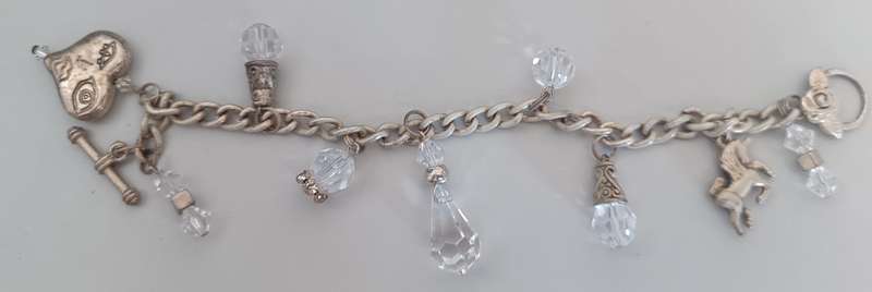 Authentic LAUREN MICHELLE Swarovski Elements Charm Bracelet