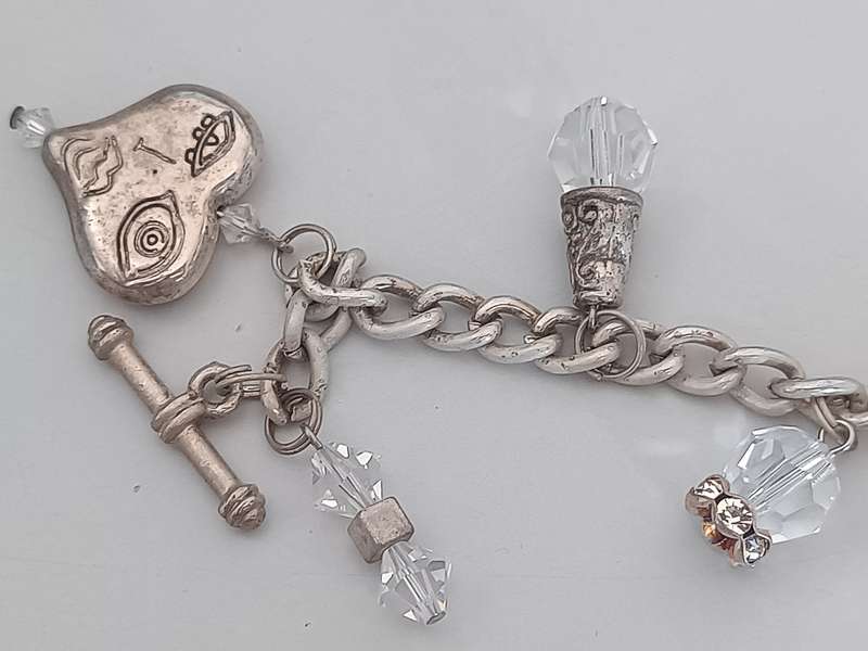 Authentic LAUREN MICHELLE Swarovski Elements Charm Bracelet