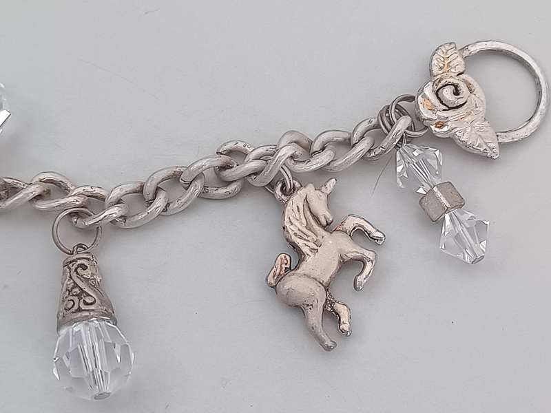 Authentic LAUREN MICHELLE Swarovski Elements Charm Bracelet