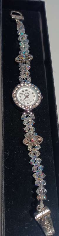 Authentic LAUREN MICHELLE Swarovski Elements Jade Watch