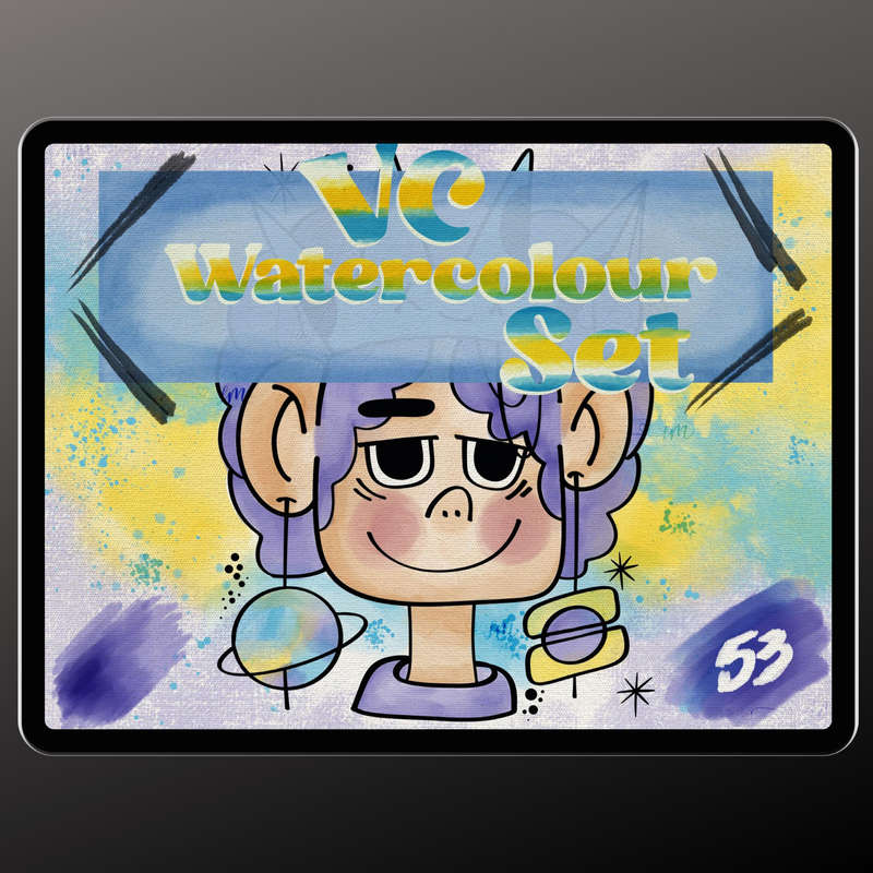 53 Procreate Watercolour Brushes for Digital Art