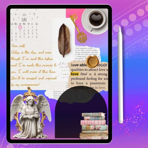 Lux Aesthetic Journal Elements | Digital Stickers