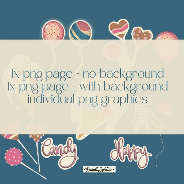 Candy Digital Sticker Page