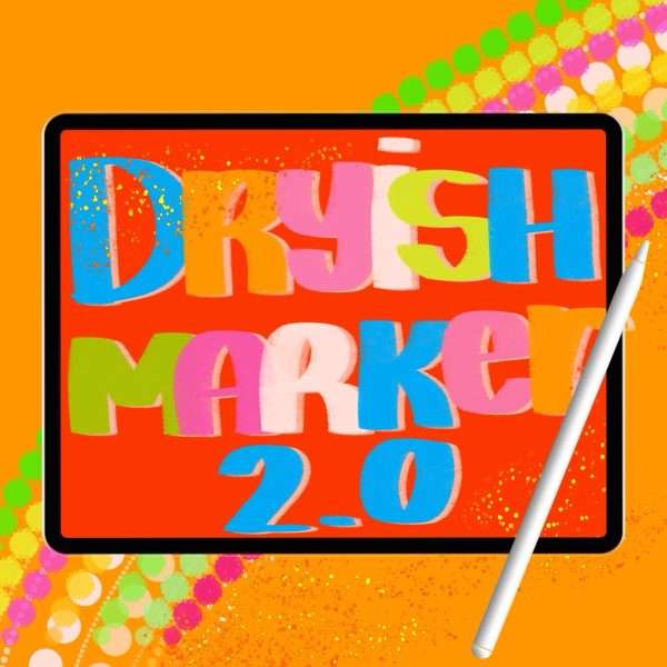 Calligraphy Markers Lettering | 14 Procreate Brushes