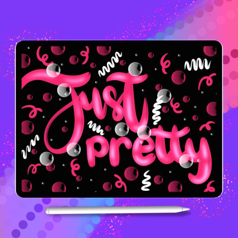 Pretty Brushset | 3D Procreate Brushes for Lettering & Doodling