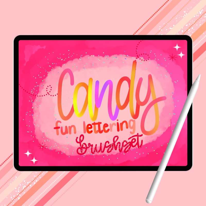 Candy Fun Lettering Brushset For Procreate